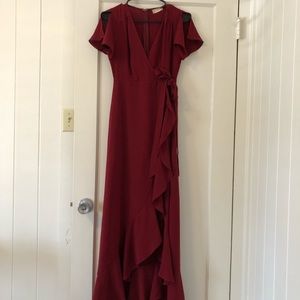 Beautiful, classy burgundy/red dress worn only once and in great condition.
